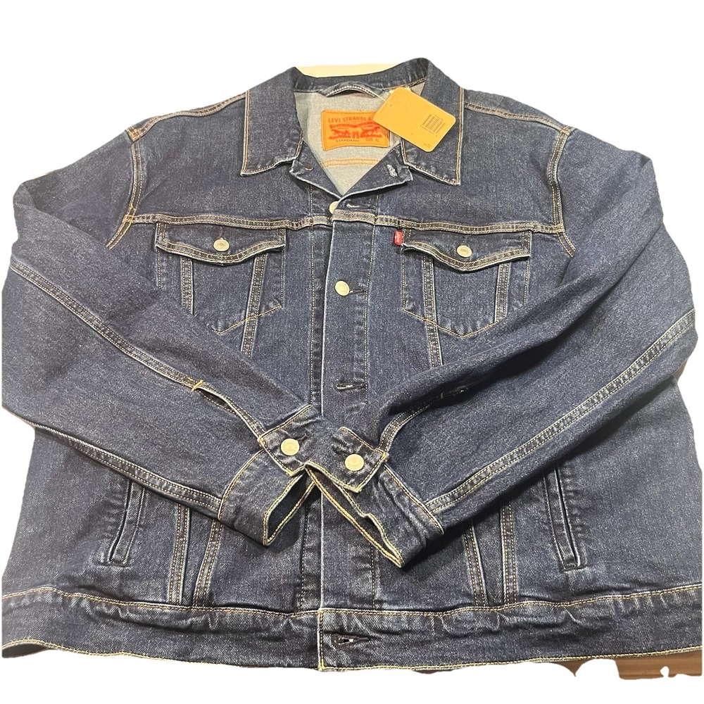 NWT Levi's Men's Trucker Jean Jacket‎ Size XL Medium Dark Wash